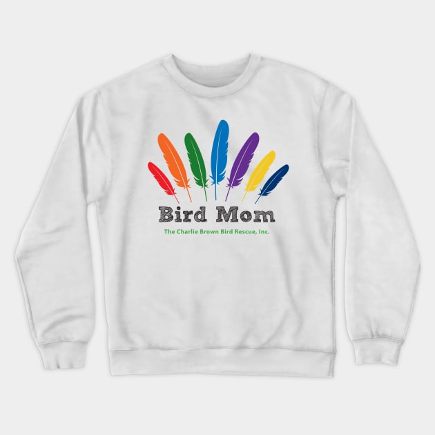 CB bird mom - black type Crewneck Sweatshirt by Just Winging It Designs